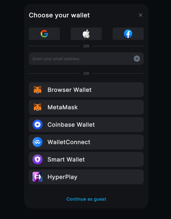 Connect Wallet Button